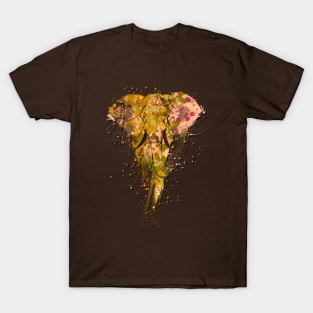 Elephant Splatter Paint Design T-Shirt